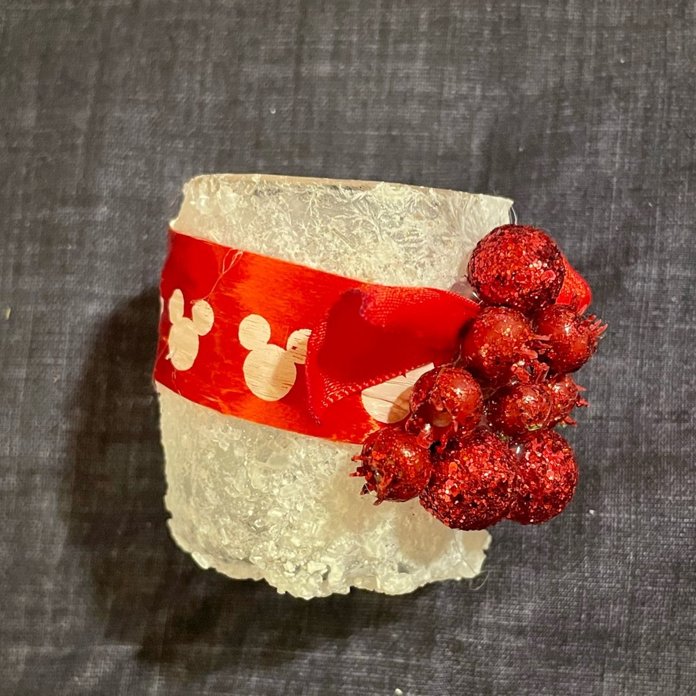 Mickey Mouse Christmas votive candle holder